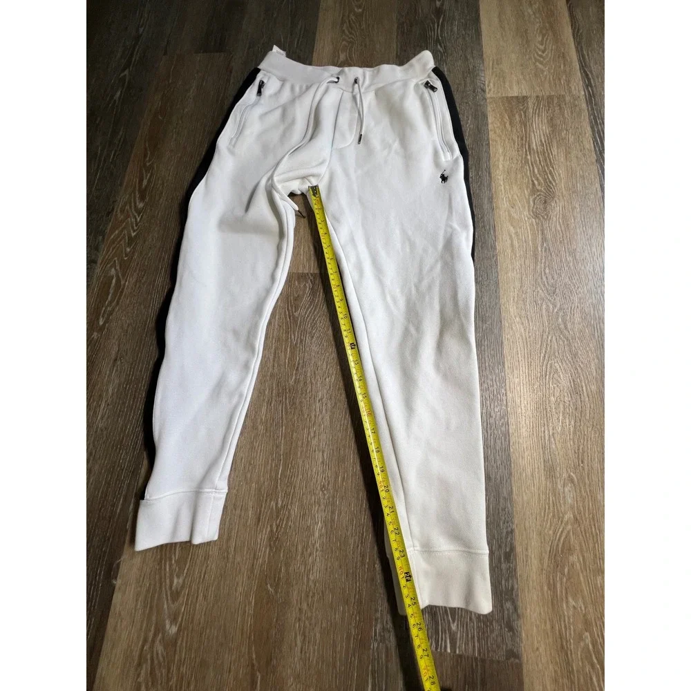 Polo Ralph Lauren Joggers‎ Mens S White Excellent Striped Tapered Sweatpants